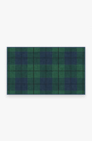 Buffalo Plaid — Halı, Plaid Yeşil ve Mavi, AREA, beyaz zemin, 3x5