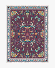 Flutterby — Halı, Bordo, AREA, beyaz zemin, 5x7