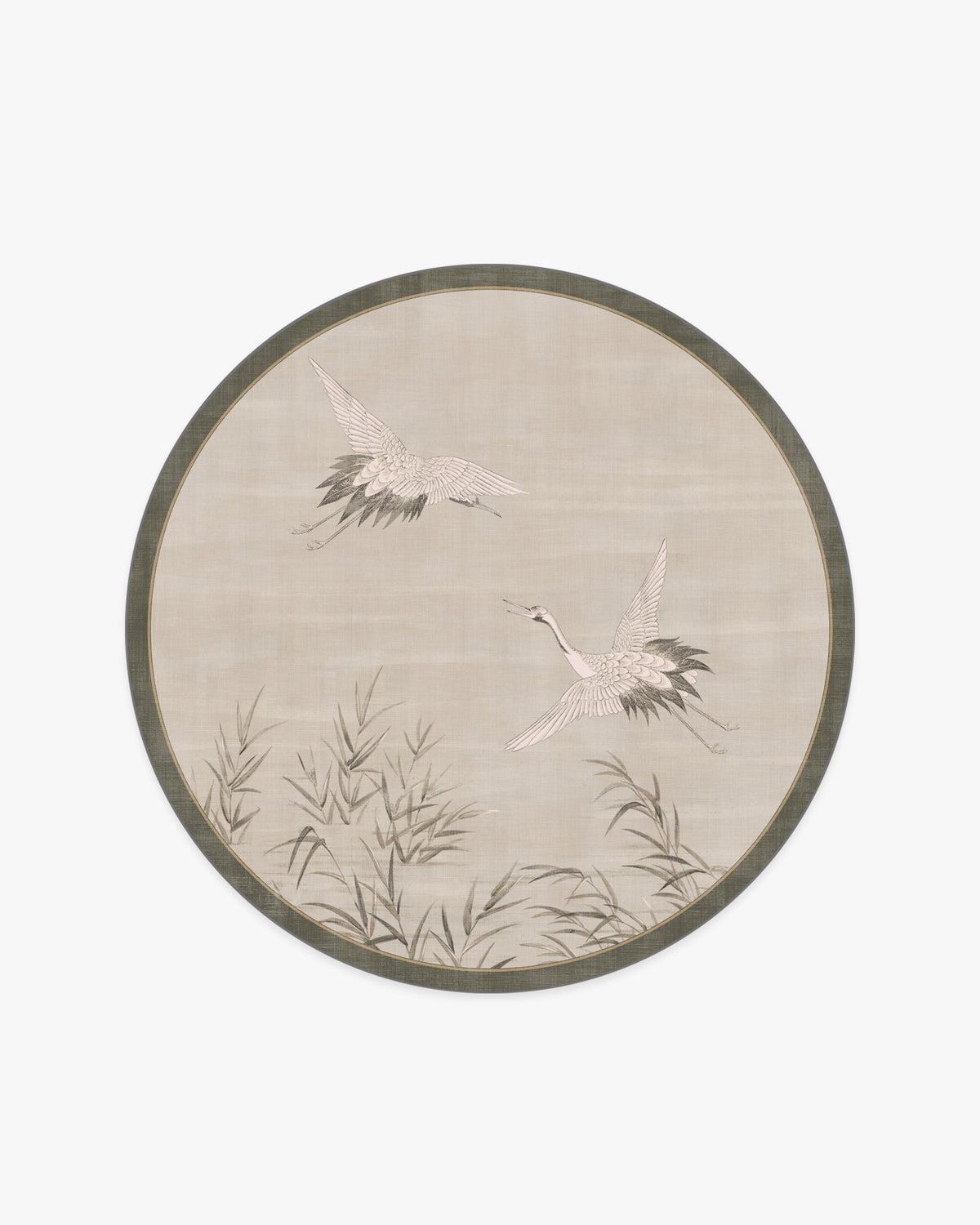 Hiko — Halı, Doğal Taş, ROUND, beyaz zemin, 6R