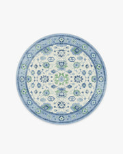 Serena — Halı, Mavi, ROUND, beyaz zemin, 6R