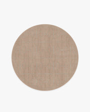 Diana Trellis — Halı, Gül Altın, ROUND, beyaz zemin, 6R