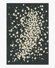 Fluttering Carnations — Halı, Antrasit Fildişi, AREA, beyaz zemin, 6x9