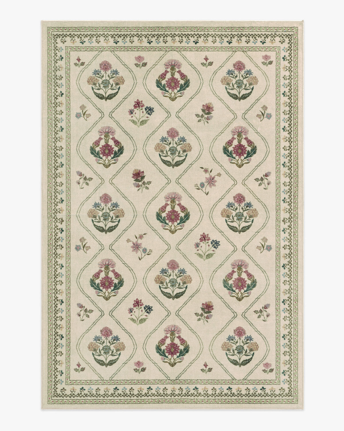 Olivia — Halı, Krem, AREA, beyaz zemin, 6x9