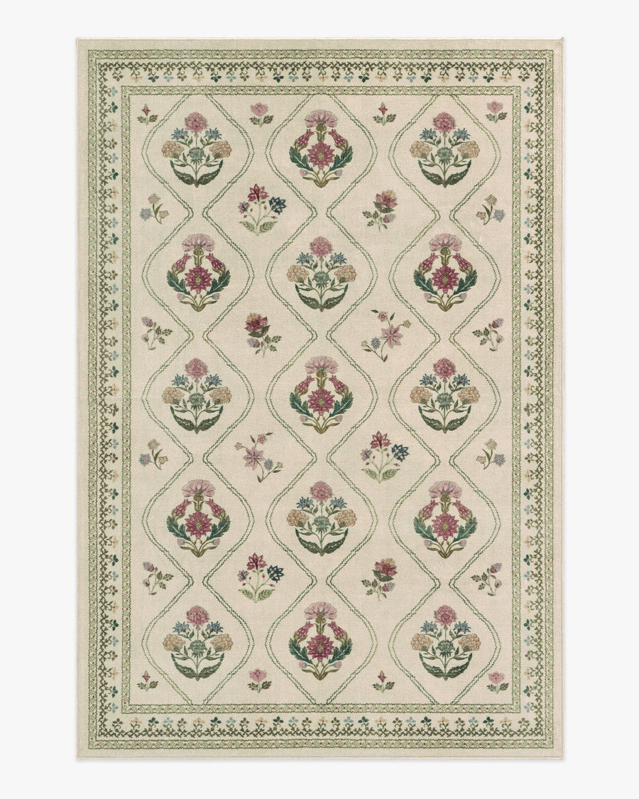 Olivia — Halı, Krem, AREA, beyaz zemin, 6x9