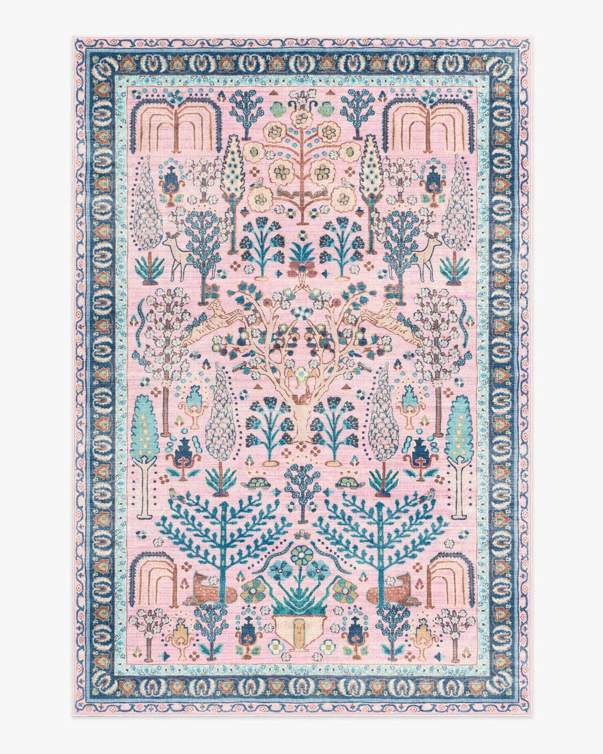 Julietta — Halı, Yumuşak Pembe, AREA, beyaz zemin, 6x9