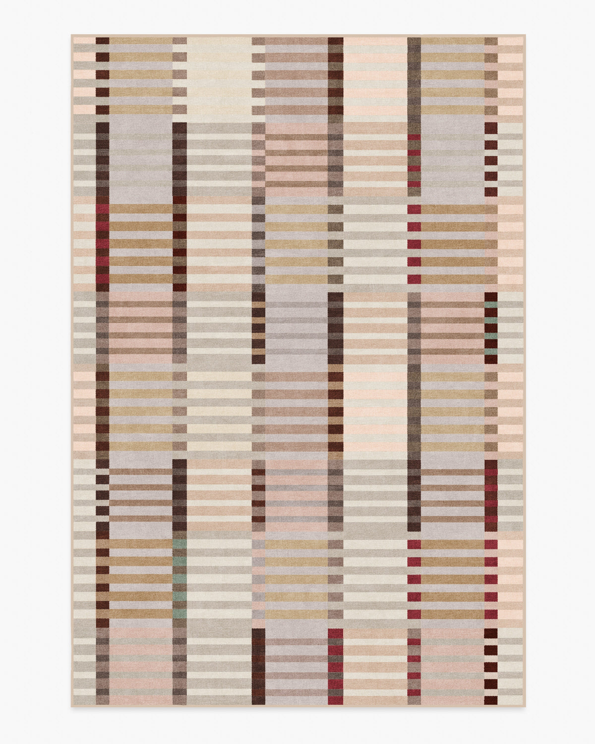 Quincy — Halı, Doğal Çok Renkli, AREA, beyaz zemin, 6x9