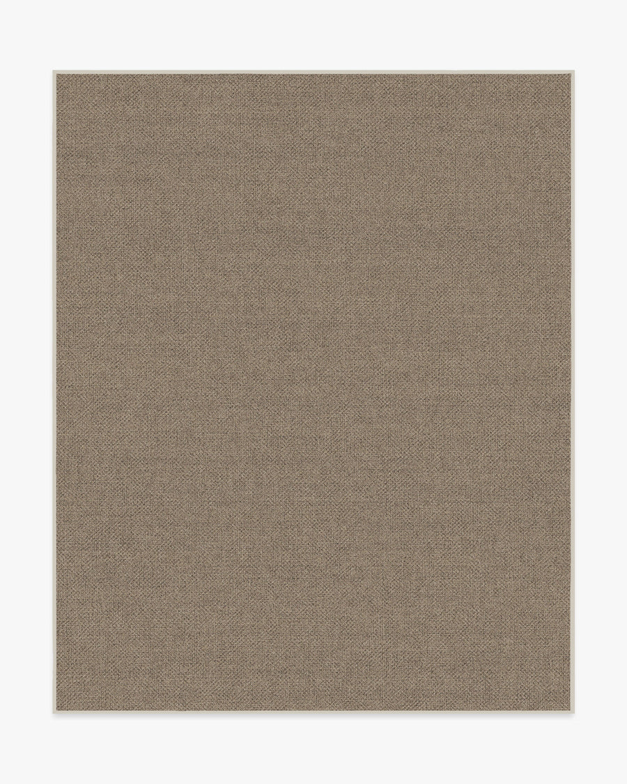 Burlap Solid — Halı, Dove Kahverengi, AREA, beyaz zemin, 8x10