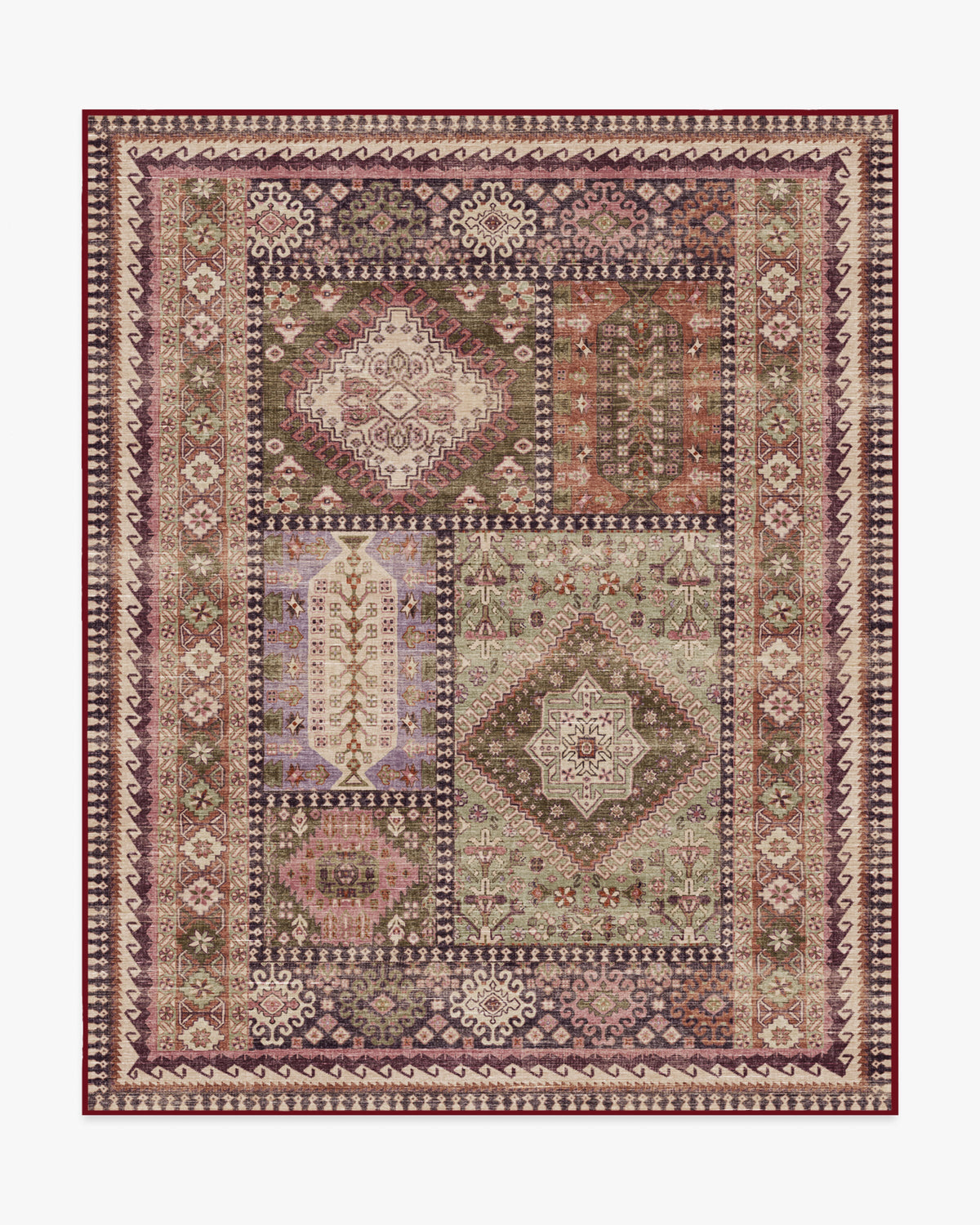 Rumi — Halı, Leylak Zeytin, AREA, beyaz zemin, 8x10