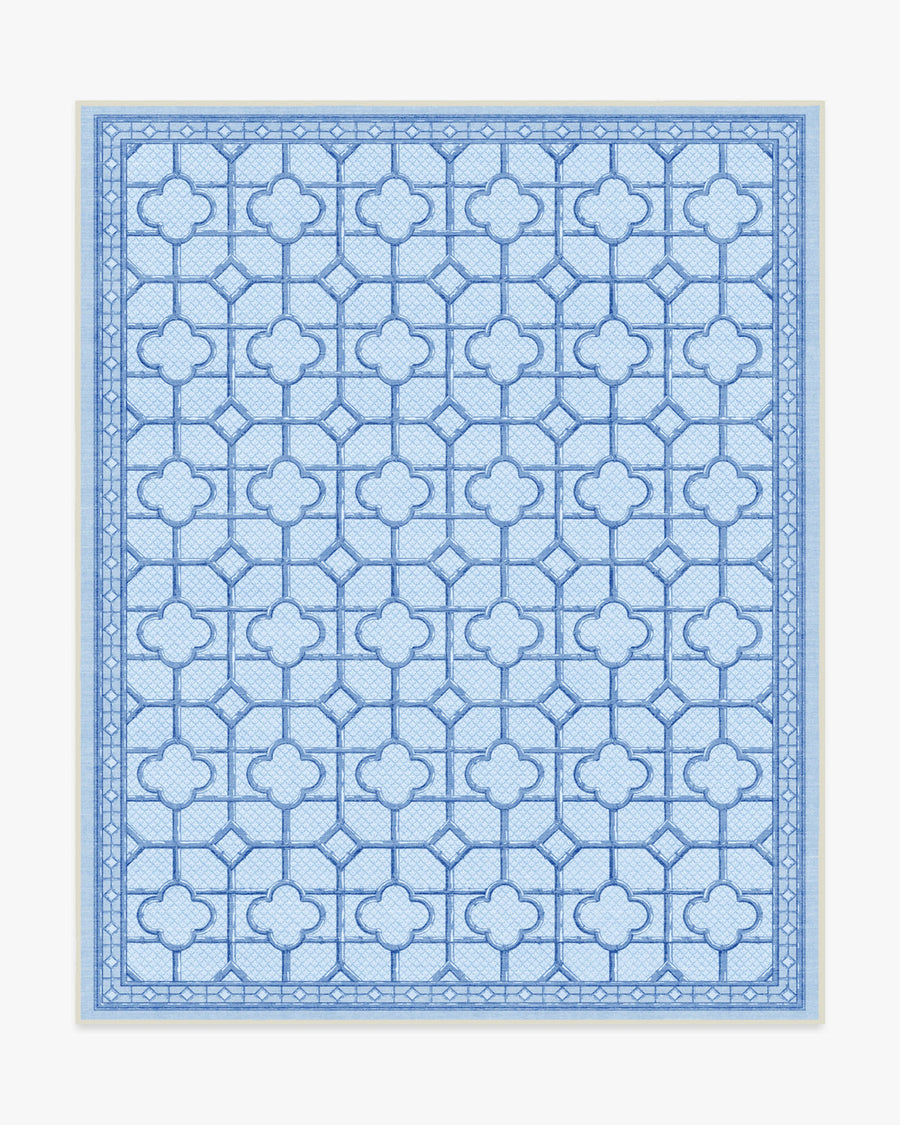 Shaded Bamboo — Halı, Mavi, AREA, beyaz zemin, 8x10