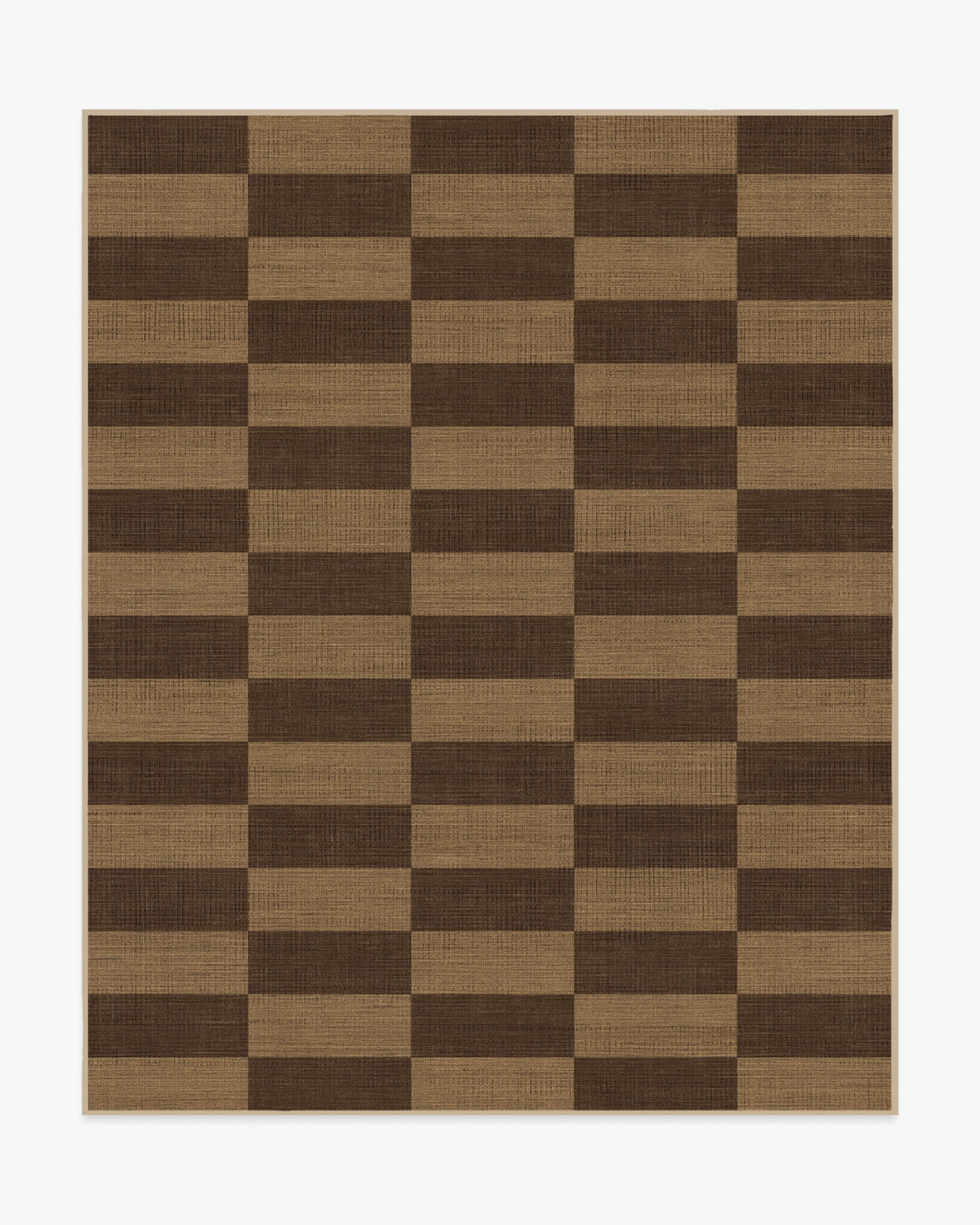 Yates Check — Halı, Kahverengi, AREA, beyaz zemin, 8x10