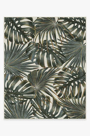 Tropical — Halı, Yeşil, AREA, beyaz zemin, 8x10