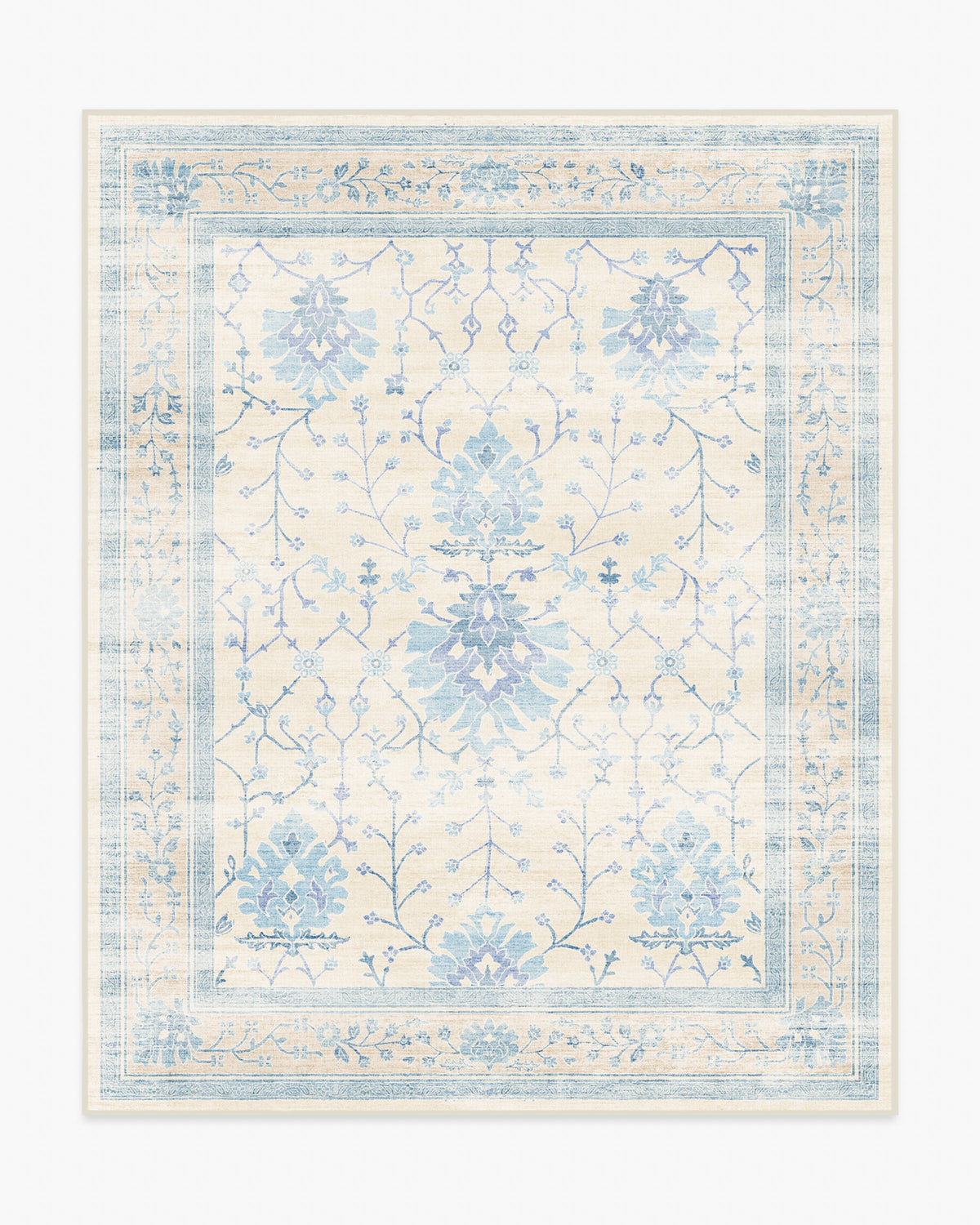 Serafina — Halı, Krem Mavi, AREA, beyaz zemin, 8x10