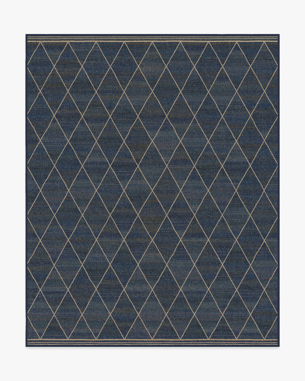 Harlequin Trellis — Halı, Doğal Lacivert, AREA, beyaz zemin, 8x10