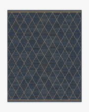 Harlequin Trellis — Halı, Doğal Lacivert, AREA, beyaz zemin, 8x10