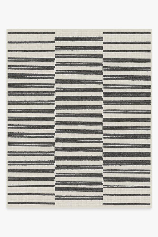 Offset Stripe — Halı, Siyah, AREA, beyaz zemin, 8x10