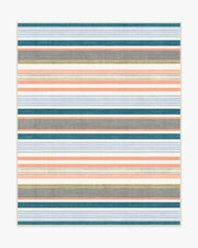 Tropez Stripe — Halı, Turkuaz Çok Renkli, AREA, beyaz zemin, 8x10