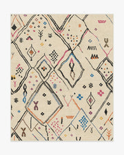 Pamir — Halı, Fildişi Çok Renkli, AREA, beyaz zemin, 8x10