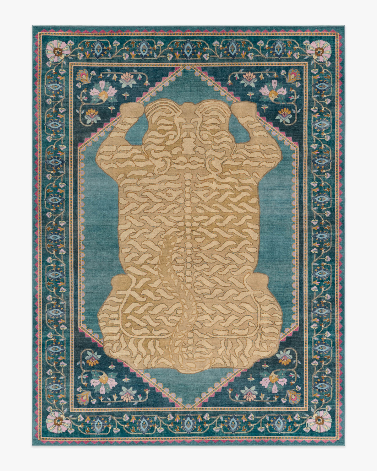 Tigris — Halı, Mavi, AREA, beyaz zemin, 9x12