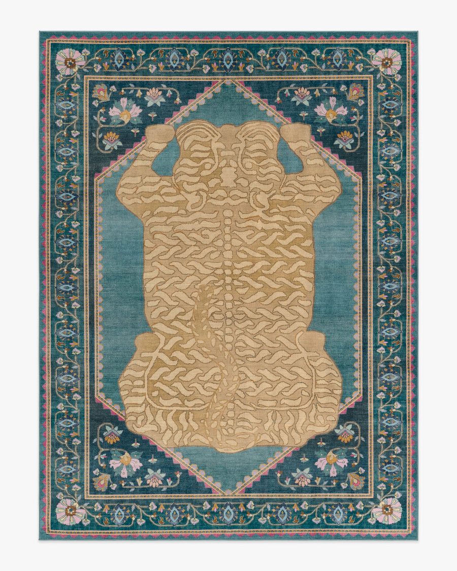Tigris — Halı, Mavi, AREA, beyaz zemin, 9x12