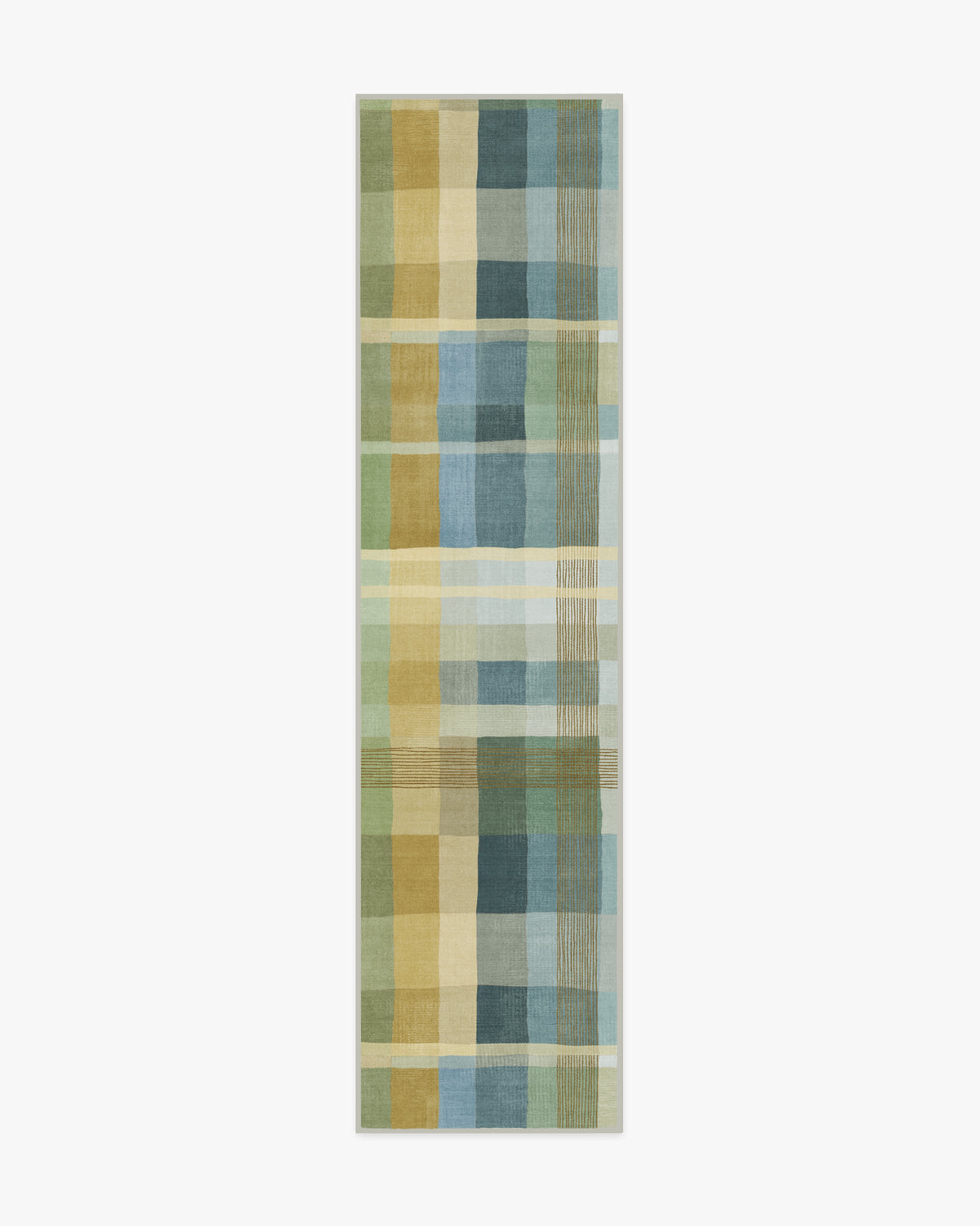 Margot Plaid — Halı, Mavi, RUNNER, beyaz zemin, 2x10