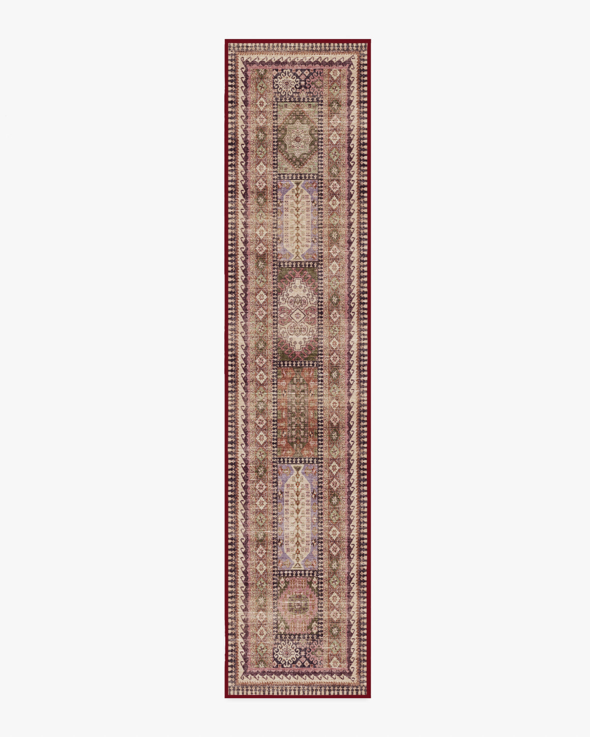 Rumi — Halı, Leylak Zeytin, RUNNER, beyaz zemin, 2x12
