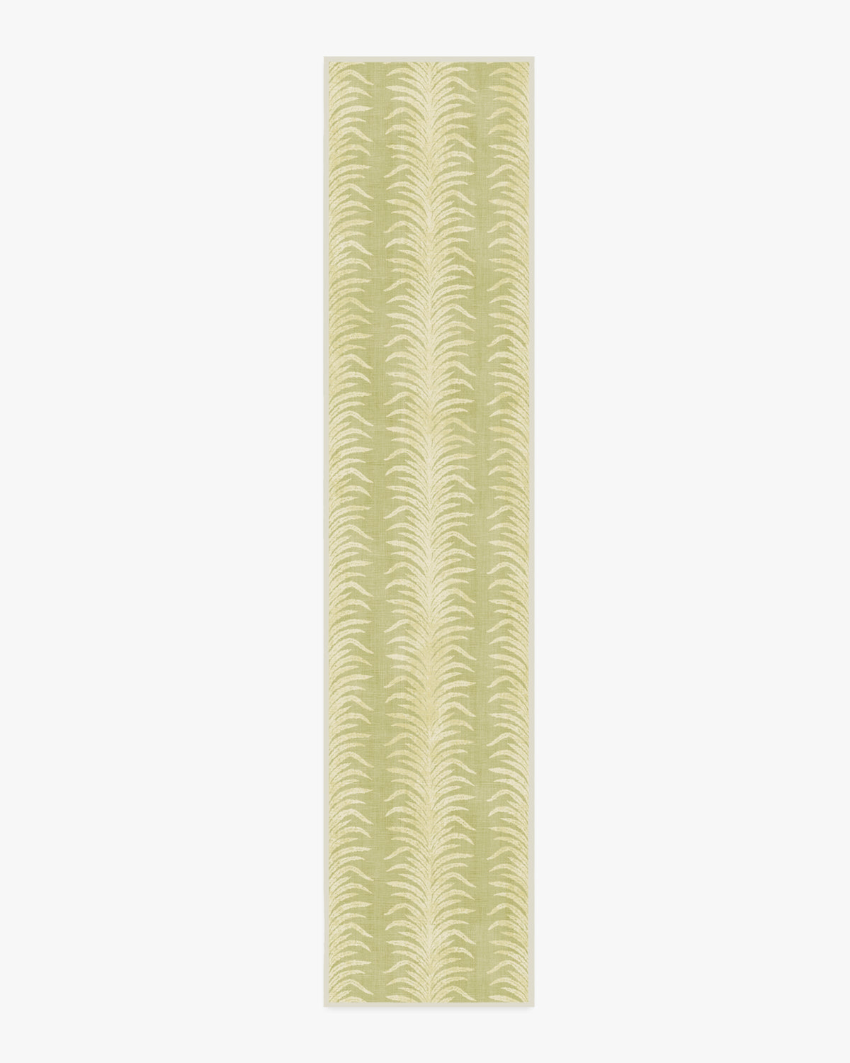 Tree Fern Matcha — Halı, Yeşil, RUNNER, beyaz zemin, 2x12
