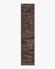 Rowan — Halı, Bordeaux Kahverengi, RUNNER, beyaz zemin, 2x12