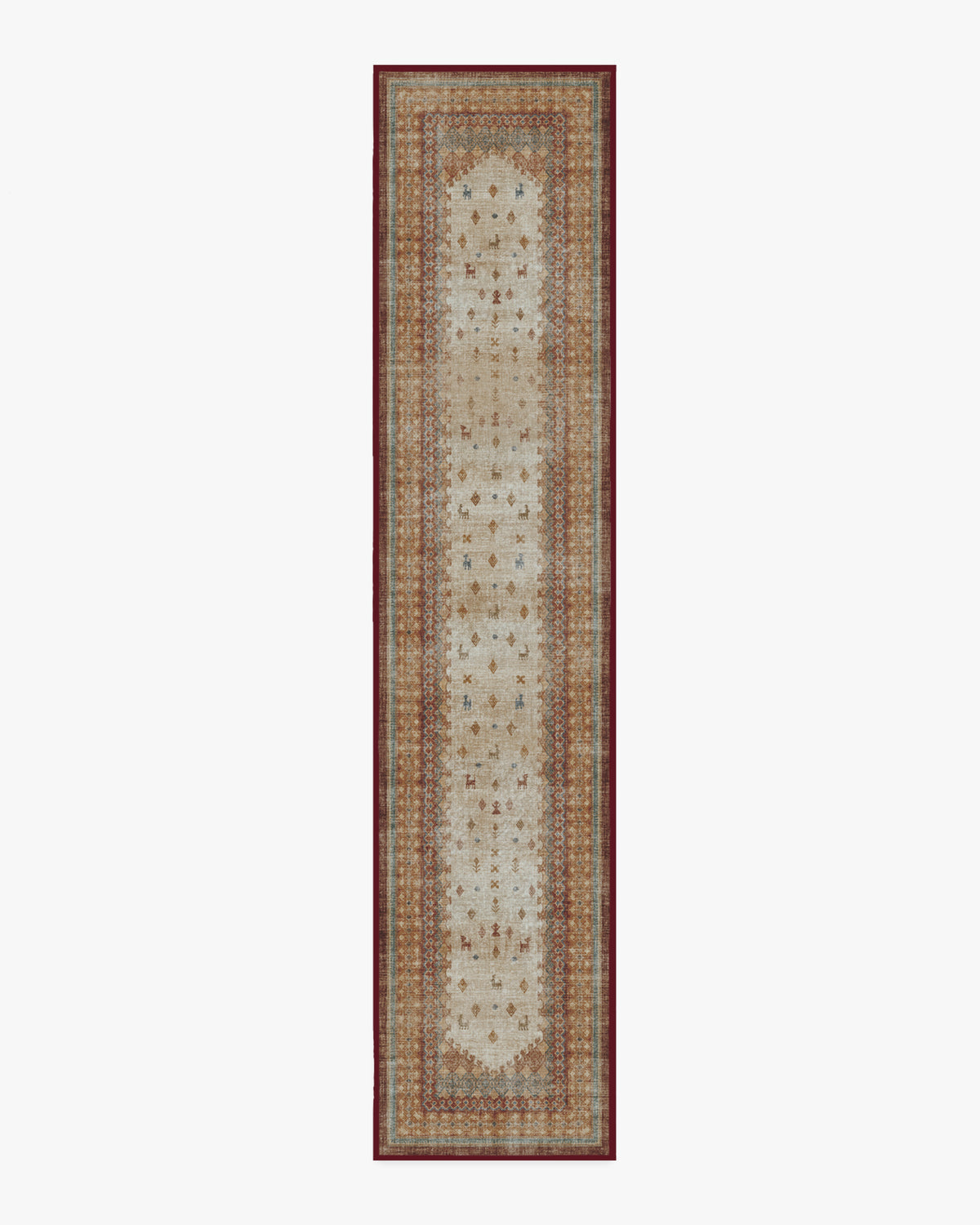Mitra — Halı, Çok Renkli, RUNNER, beyaz zemin, 2x12