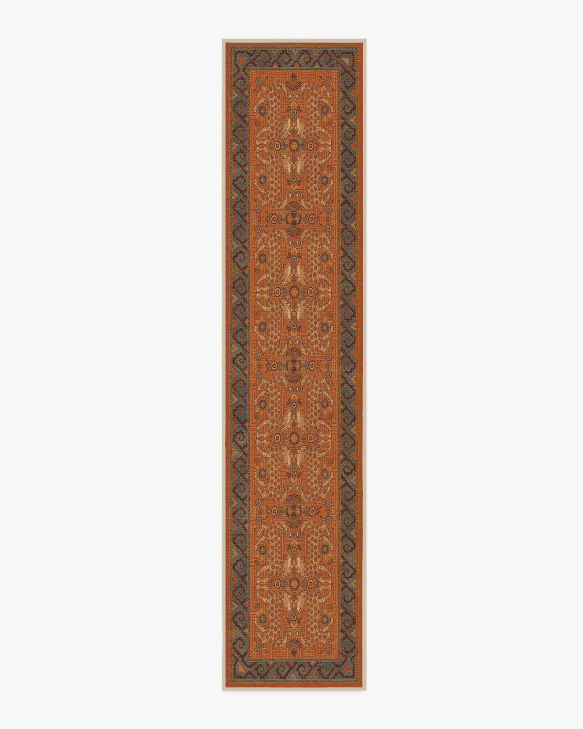 Justina Blakeney Eartha — Halı, Terracotta, RUNNER, beyaz zemin, 2x12