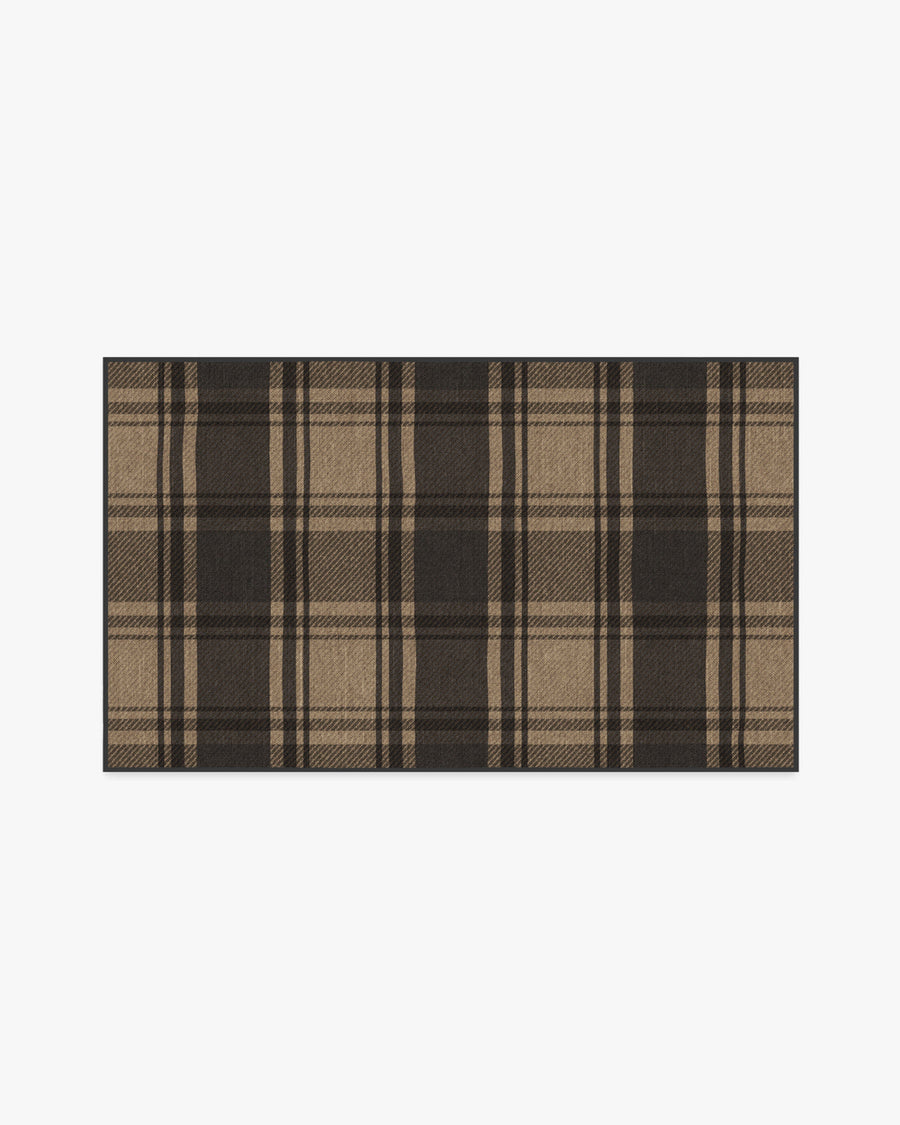 Easton Plaid — Halı, Antrasit Doğal, AREA, beyaz zemin, 3x5