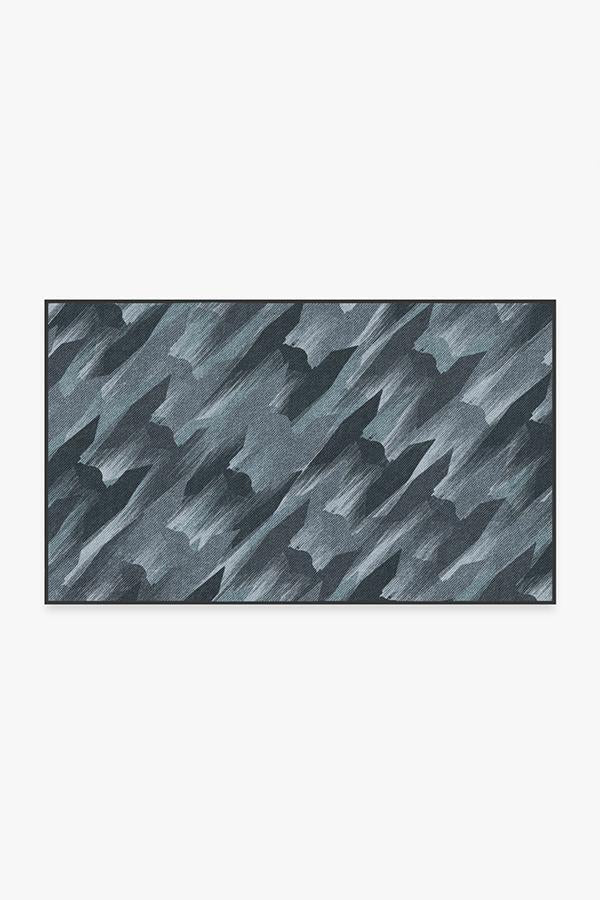 Tie Fighter Houndstooth — Halı, Mavi, AREA, beyaz zemin, 3x5