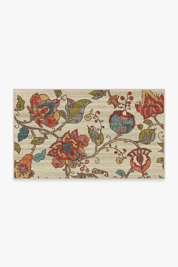 Frida Floral — Halı, Doğal, AREA, beyaz zemin, 3x5
