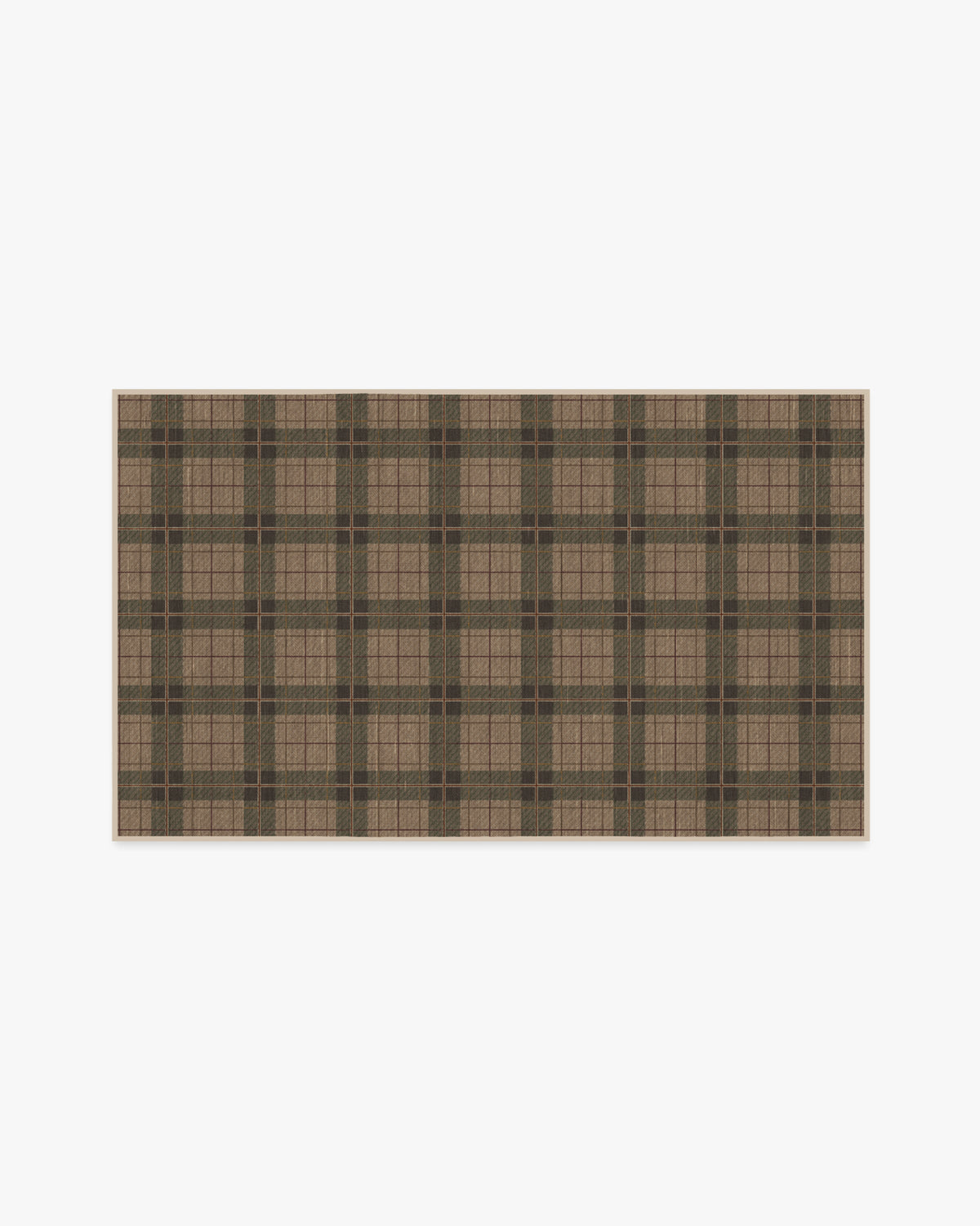 Alfie Plaid — Halı, Doğal Yeşil, AREA, beyaz zemin, 3x5