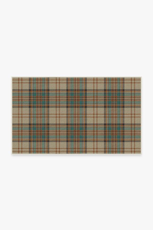 Dress Stewart Tartan — Halı, Haki, AREA, beyaz zemin, 3x5