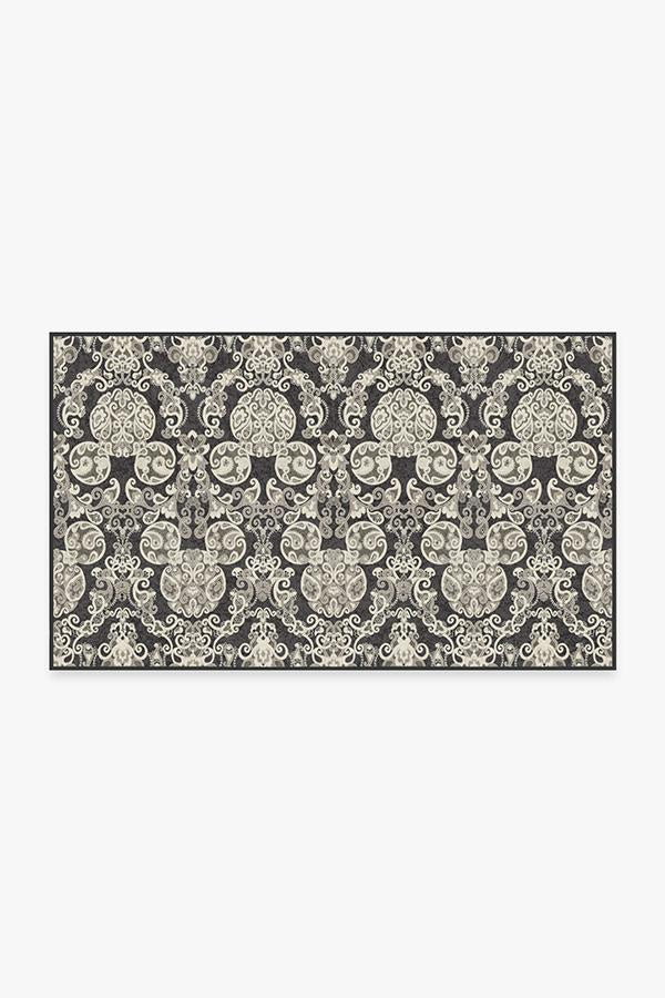 Mickey Damask — Halı, Antrasit, AREA, beyaz zemin, 3x5