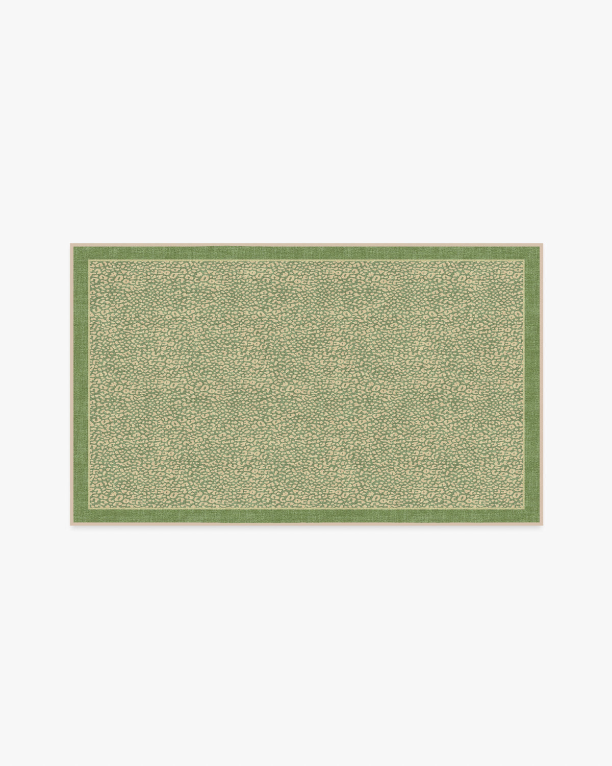 Cheeky Cheetah — Halı, Yeşil, AREA, beyaz zemin, 3x5