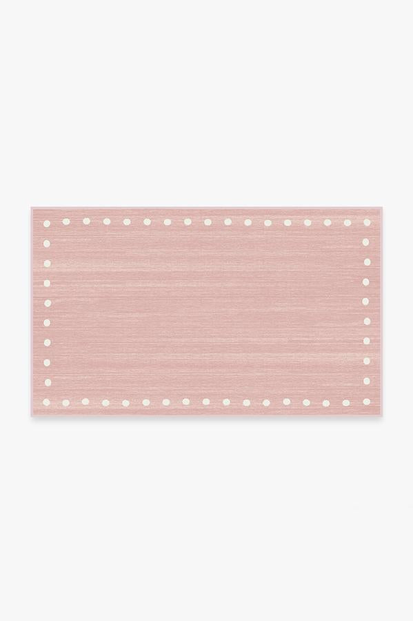 Dot Border — Halı, Pembe, AREA, beyaz zemin, 3x5