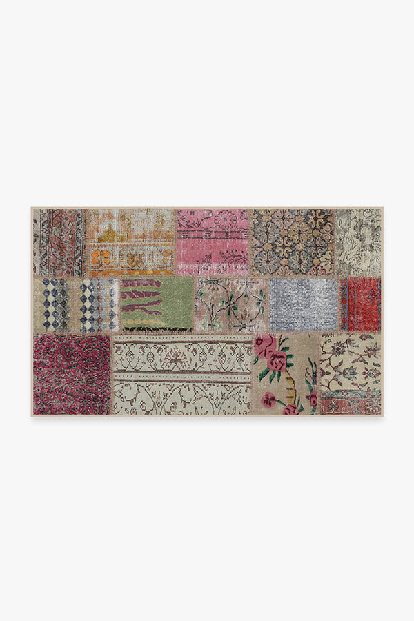 Patchwork Boho — Halı, Kırmızı, AREA, beyaz zemin, 3x5