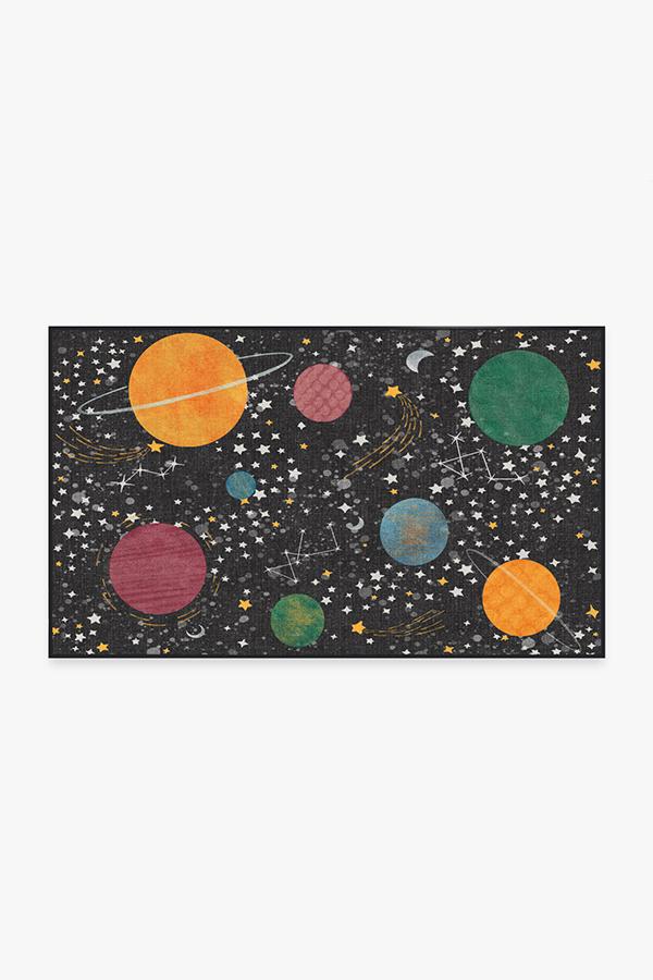 Outer Space — Halı, Siyah, AREA, beyaz zemin, 3x5