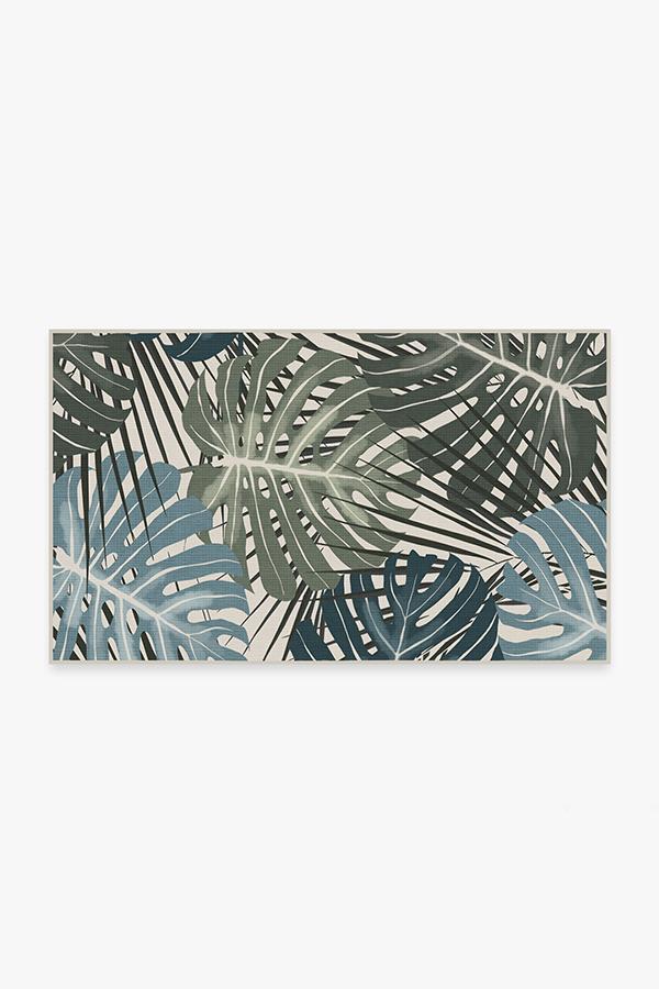 Monstera — Halı, Yeşim, AREA, beyaz zemin, 3x5