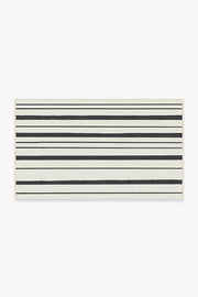 Hudson Stripe — Halı, Siyah, AREA, beyaz zemin, 3x5