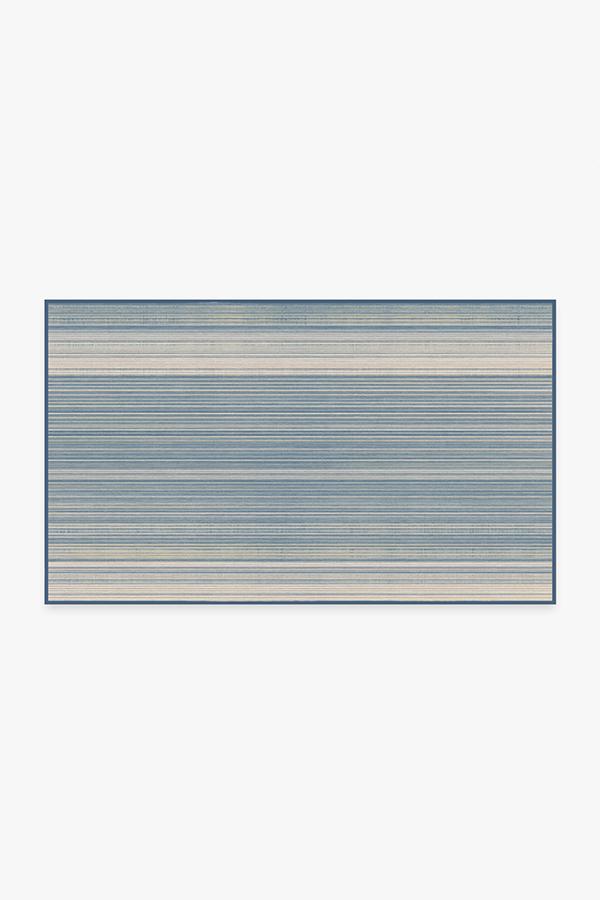 Coastal Linear Stripe — Halı, Arduvaz, AREA, beyaz zemin, 3x5