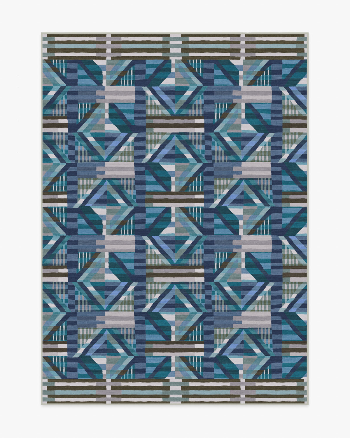 Paloma — Halı, Mavi, AREA, beyaz zemin, 5x7