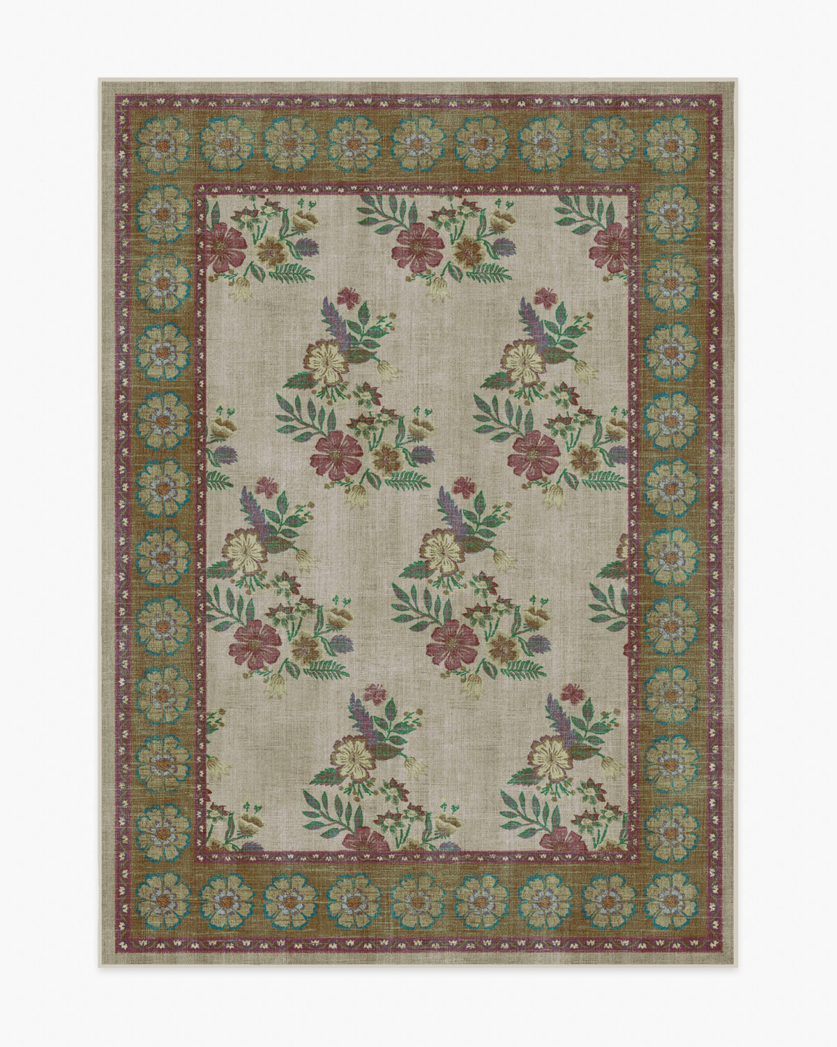 Pennywood — Halı, Taş Toprak Sarısı, AREA, beyaz zemin, 5x7