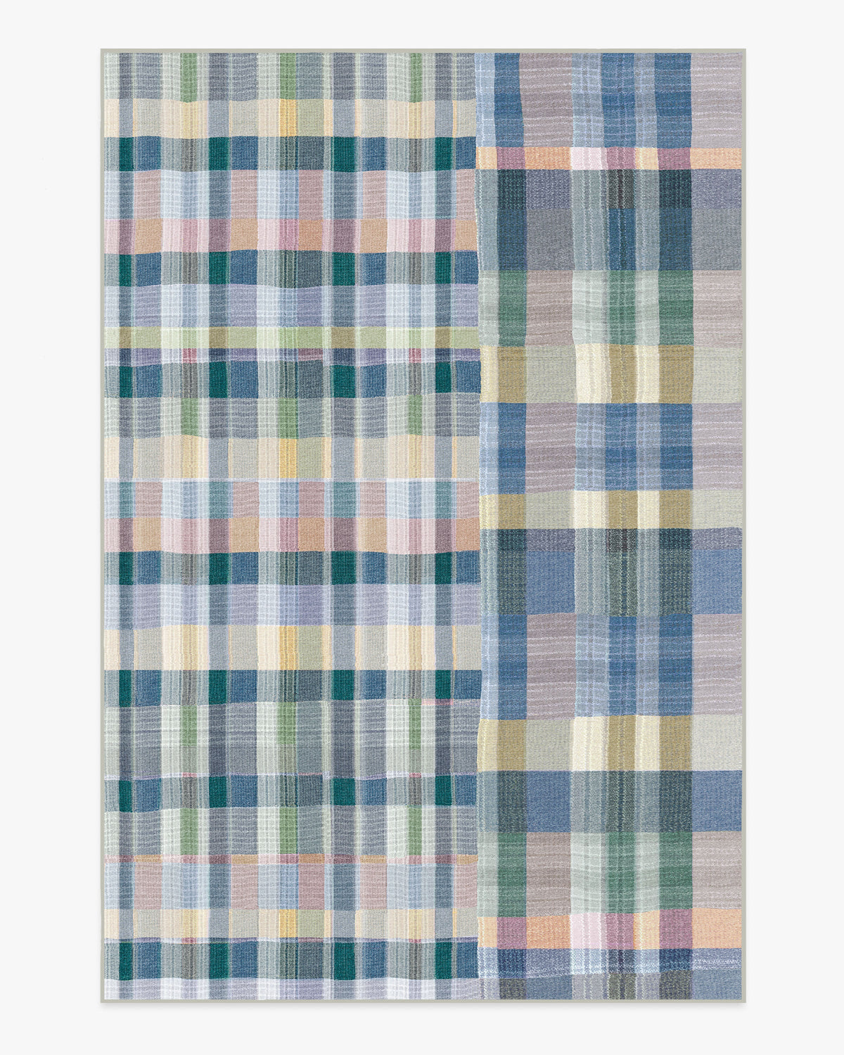Linnea — Halı, Arduvaz Mavi Çok Renkli, AREA, beyaz zemin, 6x9