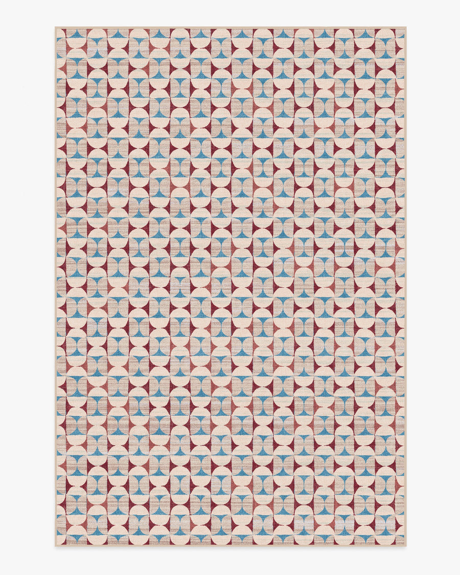 Orana — Halı, Kırmızı Açık ve Mavi, AREA, beyaz zemin, 6x9