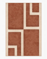 Aldo — Halı, Terracotta Krem, AREA, beyaz zemin, 6x9
