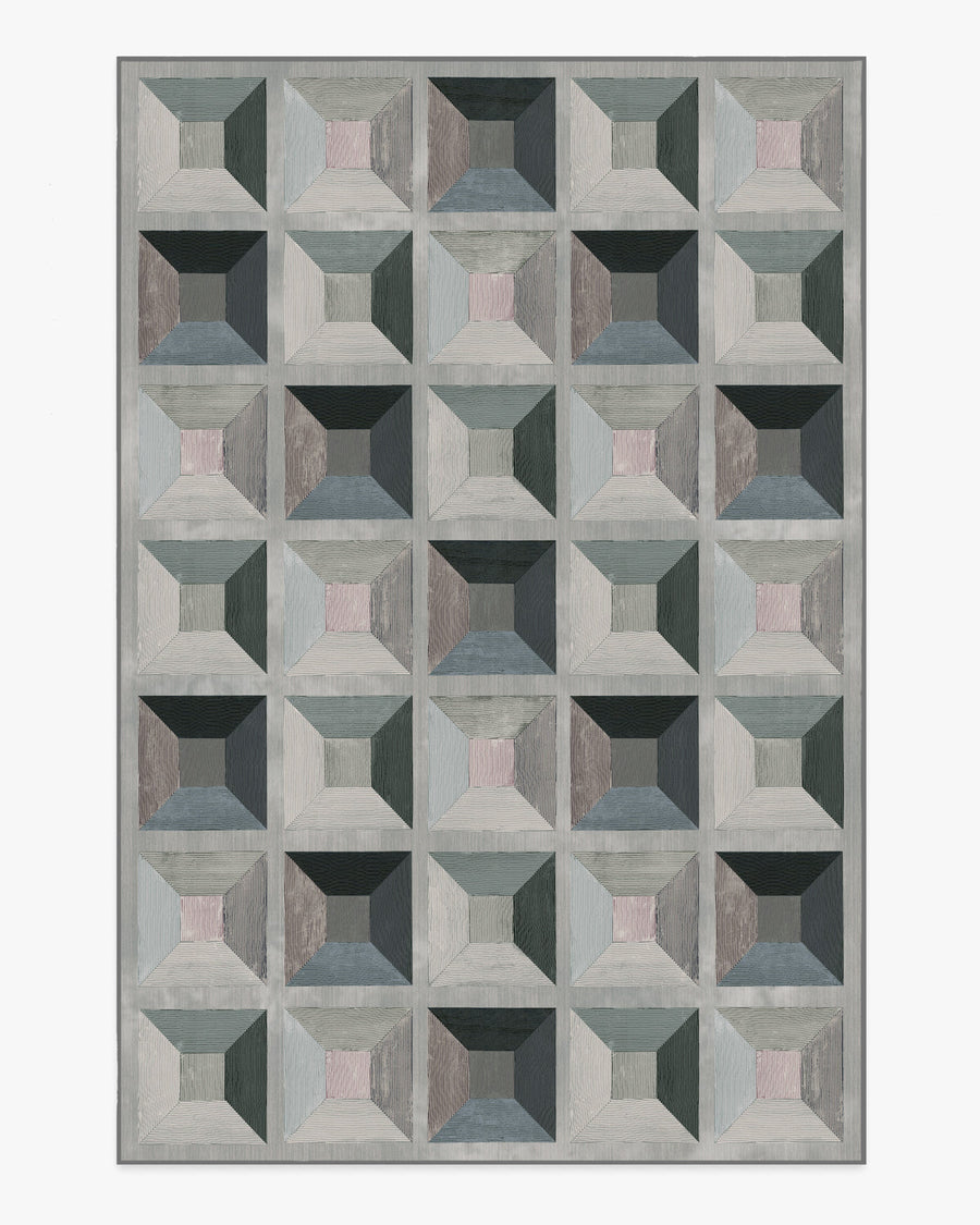 Hedra — Halı, Gri, AREA, beyaz zemin, 6x9