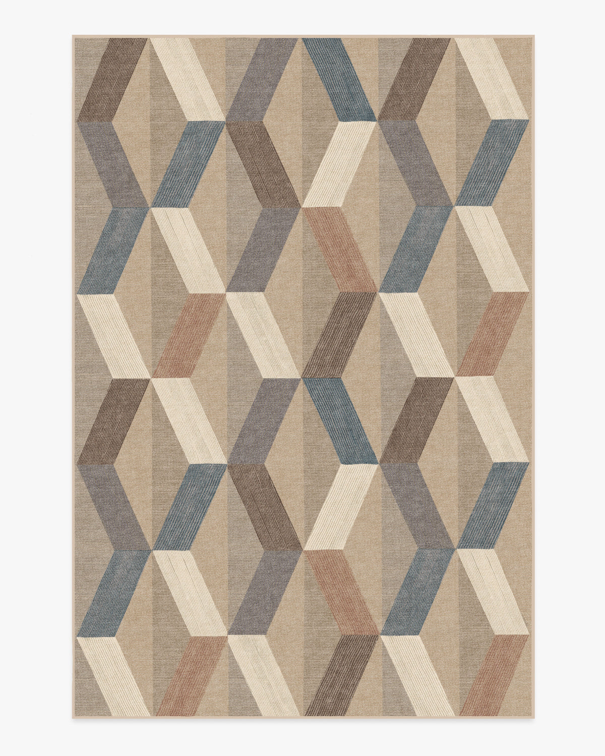 Kya — Halı, Bej, AREA, beyaz zemin, 6x9