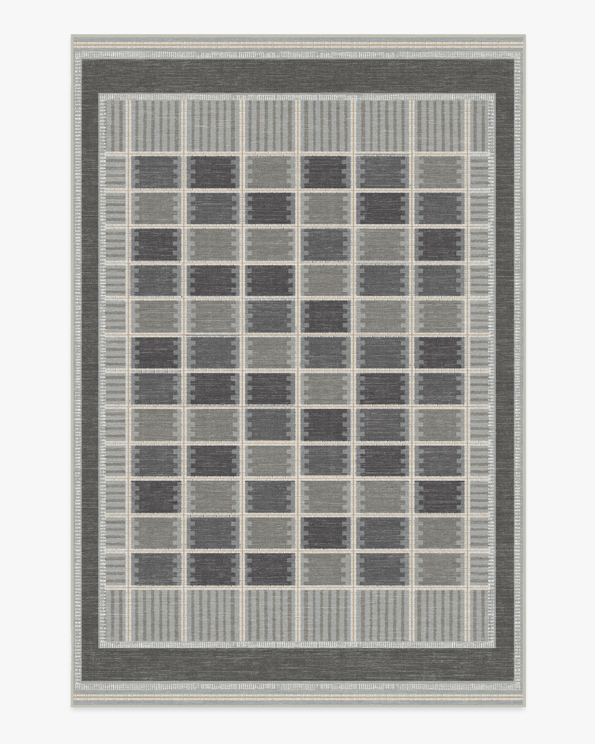 Agnes — Halı, Antrasit, AREA, beyaz zemin, 6x9